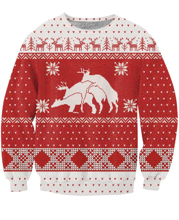 Merry Bucking Christmas Crewneck Sweatshirt